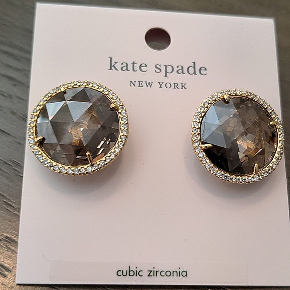 NEW Kate Spade She Has Spark Earrings in Goldquartz - Picture 3 of 6